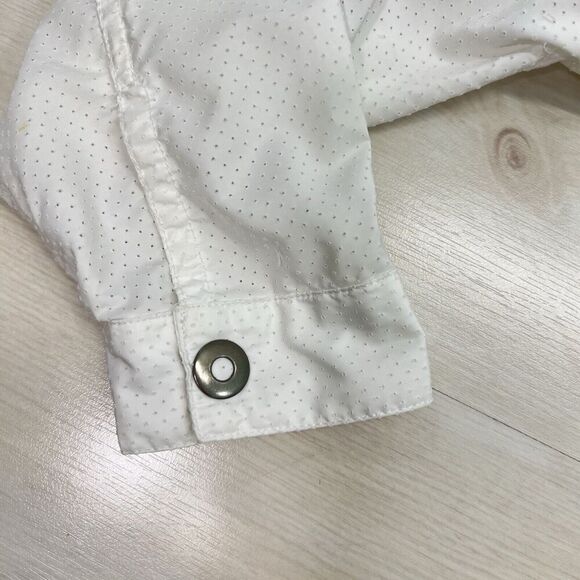 Cabi Jacket Womens L White Lightweight Pockets Active Zip Up Gorpcore Vented - Picture 6 of 12